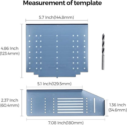 Ravinte Cabinet Door & Drawer Hardware Installation Template Kit Include Drill Bit Mounting Template for Cabinet Knob, Cabinet Pulls