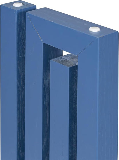 Uniquely Designed Oak Veneer Console Table, Modern Long Sofa Side Table with Distinctive Side Shapes, Suitable for Entryway, Hallway, Living Room, Foyer, Corridor,Easy Assembly (Navy Blue-RT41)