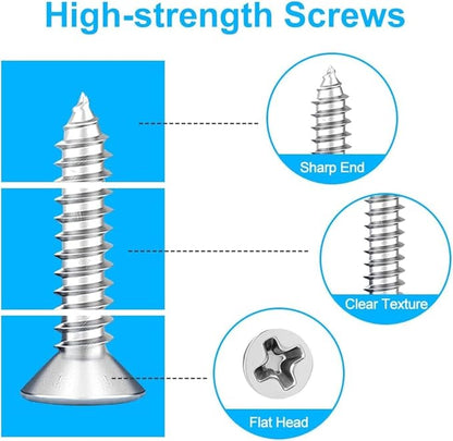 18PCS L Bracket & Corner Brace, Stainless Steel Right Angle Brackets for Shelves & Furniture with 72 Screws (40mmx40mm)