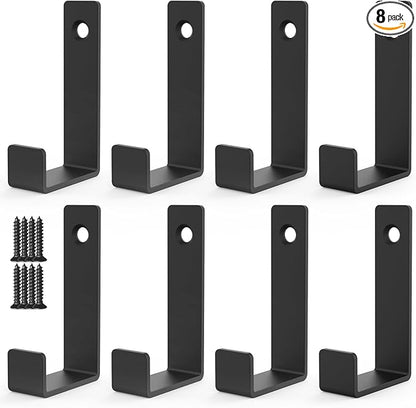 Hooks for Hanging Stainless Steel Heavy Duty Coat Hook Wall Hooks Robe Hanger Hooks Hanging Hat Key Holder for Towel and Bags Indoor Outdoor (Square, Large)