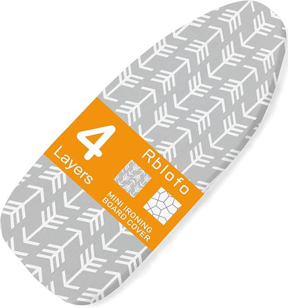 12 x 32 Tabletop Ironing Board Cover and Premium Heavy Duty 4 Layer Pad Extra Thick Padding, Heat Reflective and Stain Resistant with Elasticized Edges 12.5 x 32 inch Iron Board Covers