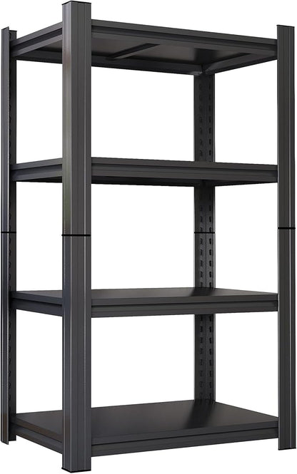 Metal Garage Shelving Unit, Heavy Duty Adjustable Storage Rack, Steel Shelving, Industrial Shelves for Heavy Tools and Equipment, Ideal for Garage, Basement (4-Tier 54" Hx31.5 Wx15.7 D)