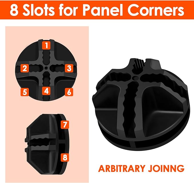 32 Pcs Plastic Wire Cube Connectors 1.42" OD and 0.16" ID Storage Cube Connectors Grid Cube Organizer Connector for Modular Closet Organizer Wire Shelving & DIY Wire Cube Storage Unit (Black)