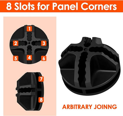 32 Pcs Plastic Wire Cube Connectors 1.42" OD and 0.16" ID Storage Cube Connectors Grid Cube Organizer Connector for Modular Closet Organizer Wire Shelving & DIY Wire Cube Storage Unit (Black)