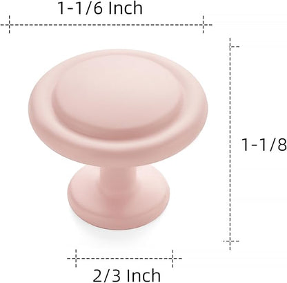 Ravinte 40 Pack 1-1/4 Inch Kitchen Cabinet Knobs Pink Frosted Zinc Pulls Door Handles for Dresser Drawers
