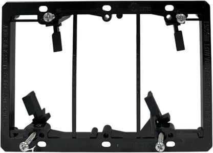 iMBAPrice 3 Gang LV3 Low Voltage Wallplate Mounting Bracket - Black