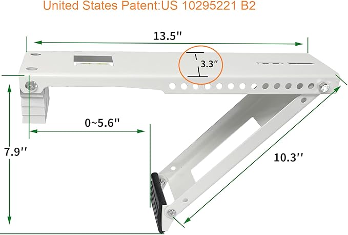 Window Air Conditioner Support Bracket , Window AC Bracket Light Duty Universal AC Support Up to 85 lbs(Patent)