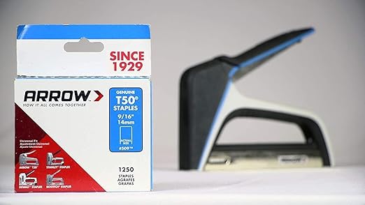 Arrow T50 9/16" Staples, 1250 Count