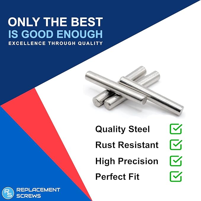ReplacementScrews Shelf Support Dowel Pins Compatible with IKEA Part 101324 (Ivar Bookshelf) - 6x40mm - (Pack of 24)