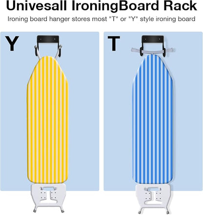 2 Pack Ironing Board Wall Mount Ironing Board Hanger Wall Mount for Laundry Rooms,Black