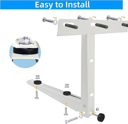 Qualward Mini Split Wall Mounting Bracket for Universal Ductless Air Conditioners, Heavy Duty Support Bracket for AC, Heat Pumps Compressors 7000-18000 BTU