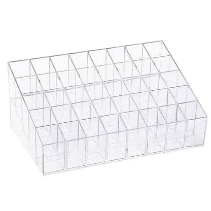 HBlife Lipstick Holder - 40 Space Clear Acrylic Lipstick Organizer Display Stand for Cosmetics, Makeup, Brushes, Bottles and More