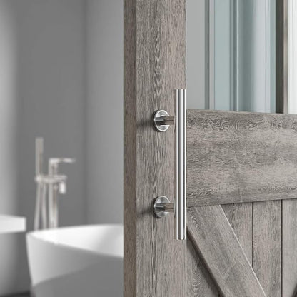 SMARTSTANDARD 12" Barn Door Handles 2PCS,Sliding Barn Door Pull Handle Stainless Steel,Heavy Duty Large Rustic Two-Side Design for Gates Garages Sheds Furniture Round