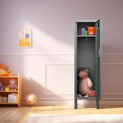 Metal Cabinet Home Office Storage,Lockers,Lockable Employees Metal Locker with Door,54" Height Steel Locker,Lockable Steel Locker for Gym,School,Home,Office,Garage,Assembly Required
