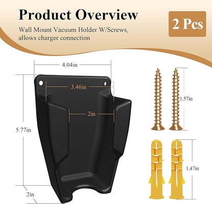 2 Pcs Wall Mount Vacuum Holder W/Screws, Fits Bissell Pet Hair Eraser Handheld Vacuum Models 2390, 2390A, 2284, 2284W, 23903 & Auto-Mate Charging Dock, Easily to The Wall, Save Space & Reduce Clutter