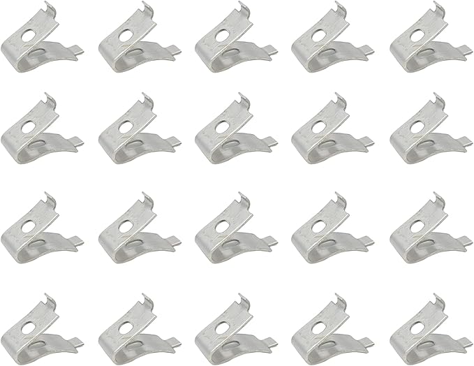 20PCS 201 Stainless Steel Shelf Clips, Cabinet Shelf Support Clips for Shelf Pilaters Adjustable Shelving System DIY Cabinet Bookshelf Sheving