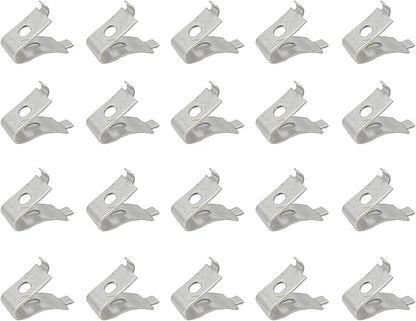 20PCS 201 Stainless Steel Shelf Clips, Cabinet Shelf Support Clips for Shelf Pilaters Adjustable Shelving System DIY Cabinet Bookshelf Sheving