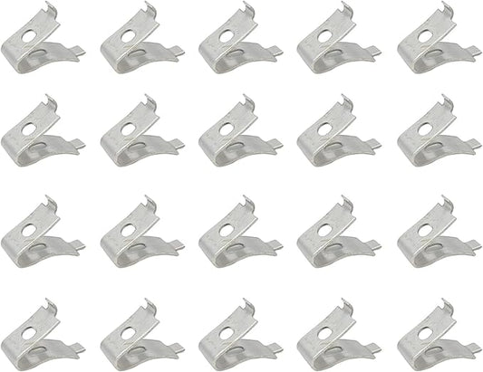 20PCS 201 Stainless Steel Shelf Clips, Cabinet Shelf Support Clips for Shelf Pilaters Adjustable Shelving System DIY Cabinet Bookshelf Sheving