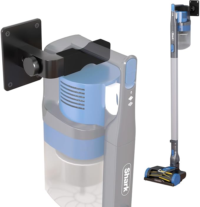 Adjustable Vacuum Wall Mount for Shark Vacuum Shark Cordless Vacuum Wall Mount Compatible for V7 V8 V10 V11 V12 V15 Shark IX141 IZ562H IZ682H IZ361H IZ462H IZ163H IZ363HT IZ483H (Black)