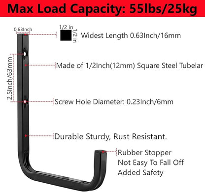 Garage Storage Hook, 6.3 Inch Heavy Duty Wall Mount Utility Hanger