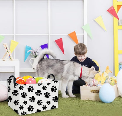 Rectangular Dog Baskets Gift Bins Empty Kids Storage Basket Baby Boy Basket Kids Dog Toy Storage Bin Organizer Box Room Decor for Home(Dog Bins)