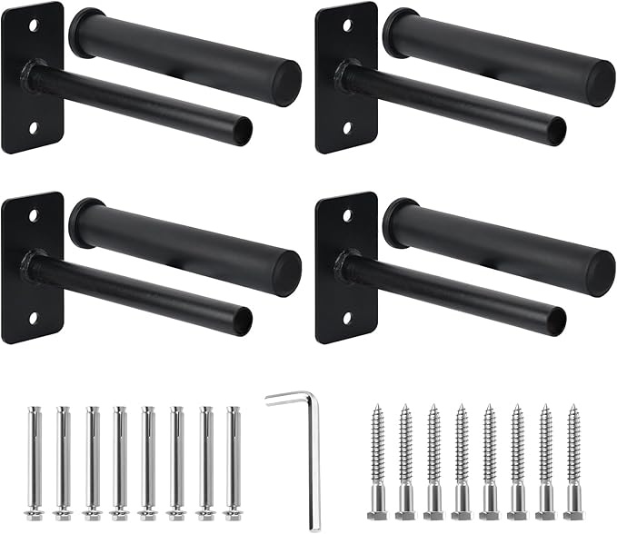 EVERYMATE Weight Plate Rack, Wall Mount Weight Plate Holder for Bumper Plates, Max Weight Capacity 330 lb, Home Gym Organizer