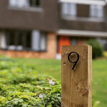 5" Stainless Steel Floating House Number, Metal Modern House Numbers, Mailbox Decor Number with Nail Kit, Coated Black, 911 Visibility Signage (6) or (9)