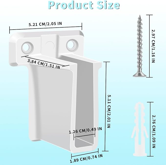 6 PCS Wire Shelf End Bracket, Plastic Closet Shelves Brackets with Screws, Heavy Duty Wall Mount Brackets for Heavy Duty Corner Support Storage Shelves