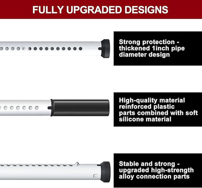 AceMining Sliding Door Security Bar,Heavy Duty Sliding Patio Door Lock Bar, 20-50inch Adjustable Multi-use Window Security Bars, Sliding Door Stopper,White,1Pack