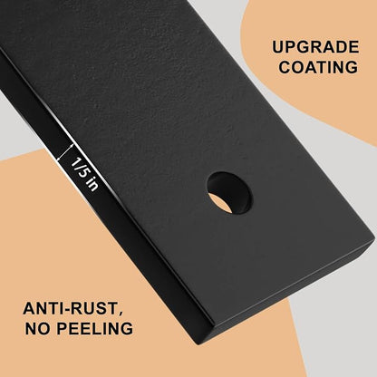 LuckIn 10 Inch Wall Shelf Brackets (Fit 9.25" Board) 4-Pack, Heavy Duty Black Iron, Garage, Kitchen, Bathroom Floating Shelf Hardware