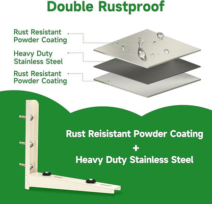 Mini Split AC Bracket: Wall Mount for Ductless Mini Split AC/ Heating System 9000 12000 18000 24000 BTU, Foldable Wall Mounting Bracket Air Conditioning Support, Max 400 LBS
