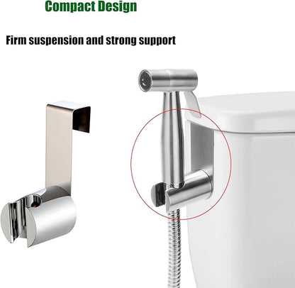2 Pack Bidet Sprayer Holder for Toilet Attachment Bathroom Hanging Bracket for Handheld Shower Toilet Bidet Sprayer,Stainless Steel Toilet Tank or Wall Mounted Bathroom Head Hold