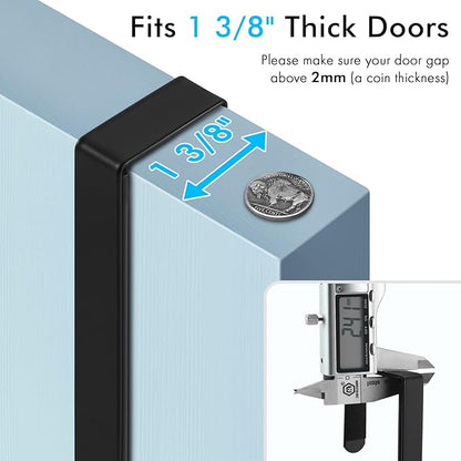 KES Ironing Board Hanger Over The Door Ironing Board Holder T Shape Fit for 1 3/8 Doors Matte Black, HIR500A-BK