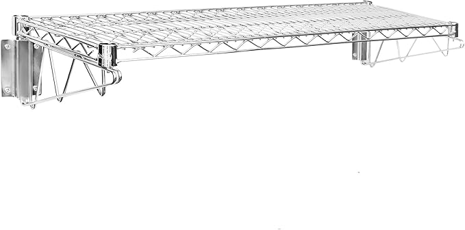 Wall Mount Wire Shelf (Chrome, 14" Deep x 60" Wide)