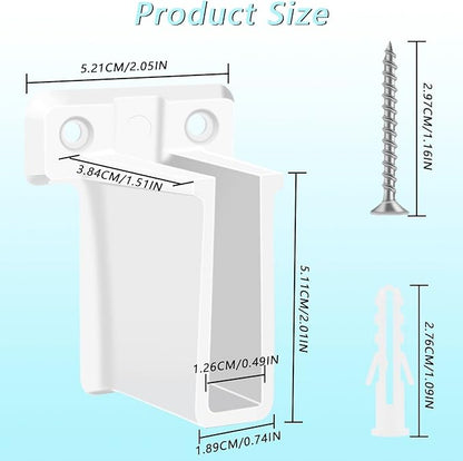 12 PCS Wire Shelf End Bracket, Plastic Closet Shelves Brackets with Screws, Heavy Duty Wall Mount Brackets for Heavy Duty Corner Support Storage Shelves