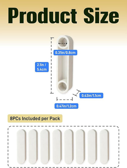 8 PCs Plastic Closet Rod End Caps and Wire Shelf Covers - Gasket Spacer Caps, Closet System Pole Accessories & Replacement Parts for Wardrobe Shelving, Snap-On Installation for DIY Home Organization
