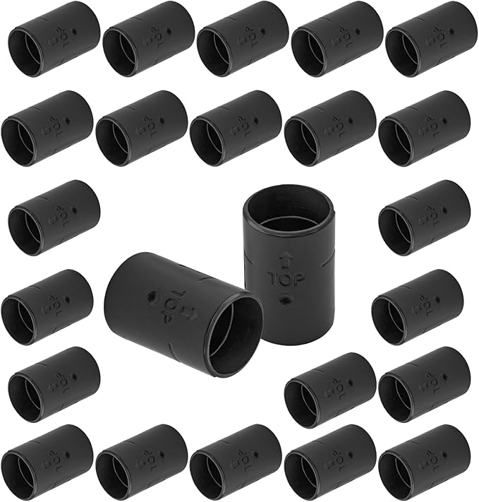 Luomorgo 24 Pcs 1 Inch Wire Shelf Clips, Plastic Shelf Lock Clips for 1" Post Shelving, Heavy Duty Wire Shelving Clips Replacements for Shelves, Racks (Black)