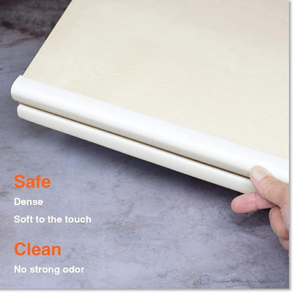 Roving Cove Slimfit Edge Protector for Baby Proofing (9ft Small Edge Only), Soft Rubber Foam Furniture Edge Bumper Guard, Desk Edge Cushion, 3M Adhesive, Oyster White (Off White)