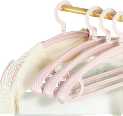 10 Pack Heavy Duty Coat Hangers 25lb Load Capacity Swivel Suit Clothes Wide Shoulder Jacket Thick Large Non Slip Hangers Pink