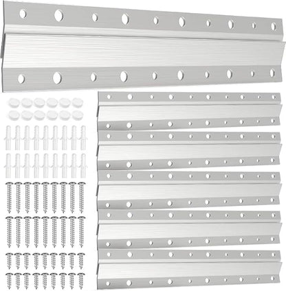 French Cleat Picture Hanger 10inch,Wall Mounting Brackets Cleat Picture Hanger Kit Z Bar Clips for Hanger Supports 100lbs,Z Bracket Picture Hangers Kit for Pictures,Mirrors,and Art (6Pairs)