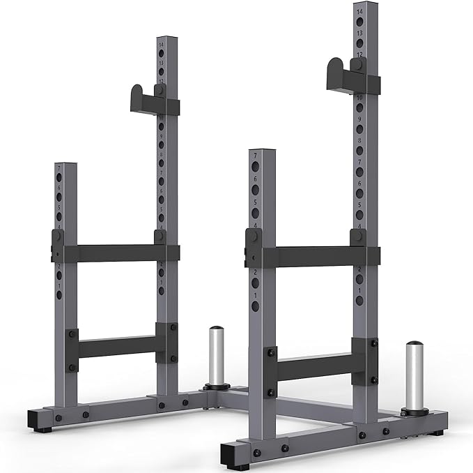 PASYOU Adjustable Power Rack, Multifunction Squat Rack Heavy-Duty Stand, Weight Rack Stand with Spotters, Push Up Portable Strength Training Dumbbell Rack for Home Gym Equipment, Max Load 1800 LBS