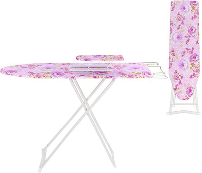 Foldable Ironing Board 36" x 12", Height Adjustable Iron Board with Heat Resistant Cover & Iron Rest, 36" Long Ironing Board with Sleeve Board, for Laundry Room