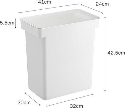 YAMAZAKI Home Tower Airtight Pet Food Storage Container - Cat And Dog Food Holder Bin With Transparent Lid And Handle - Extra Large - Polypropylene - 6.6 Gallons, 25 Liters