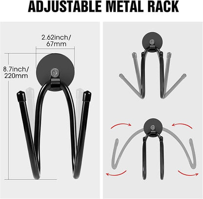 Magnetic Hooks, Adjustable Heavy Duty Magnetic Hook, Utility Magnetic Extension Cord Organizer for Power Drill,Garden Tools, Hose,Pegboard,Garage, Workshop (4PCS 20 Pounds)