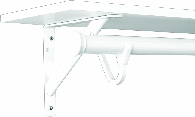 John Sterling - RP-0495-WT White Max Duty Shelf and Rod Bracket