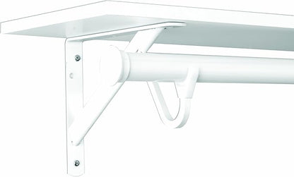 John Sterling - RP-0495-WT White Max Duty Shelf and Rod Bracket