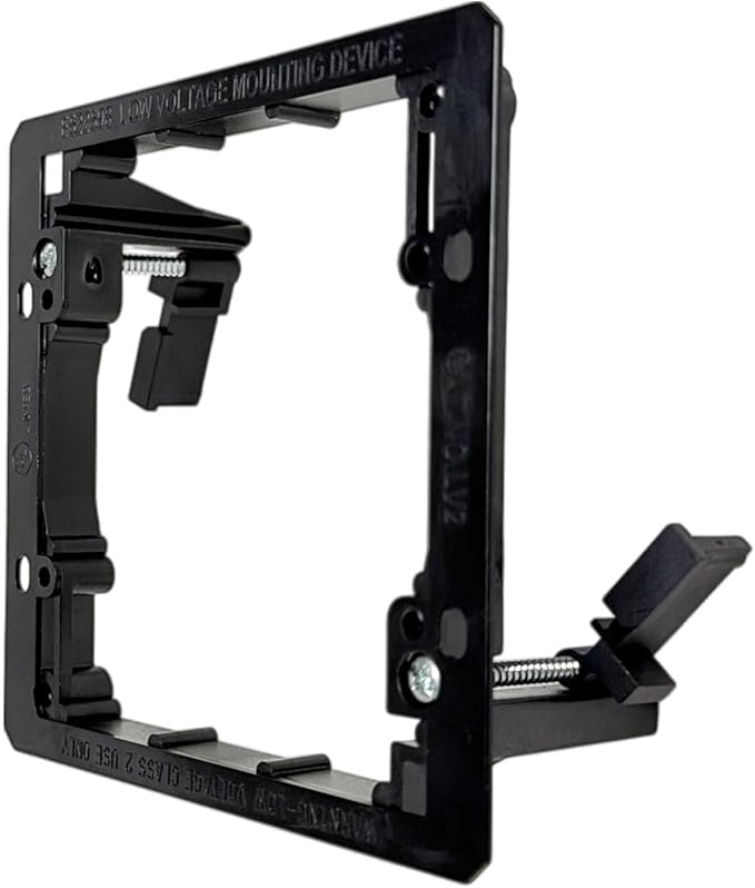 iMBAPrice LV2-1 Low Voltage Mounting Bracket, 2-Gang, 1-Pack | Dual Gang Wall Plate Bracket for Telephone, Network, HDMI, Coaxial & Speaker Cables | Low Voltage Mud Ring