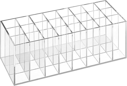 Lipstick Organizer 24 Slot Lipstick Holder Display Rack Small Clear Plastic Compact Lip Gloss Perfume Sample Mascara Holder