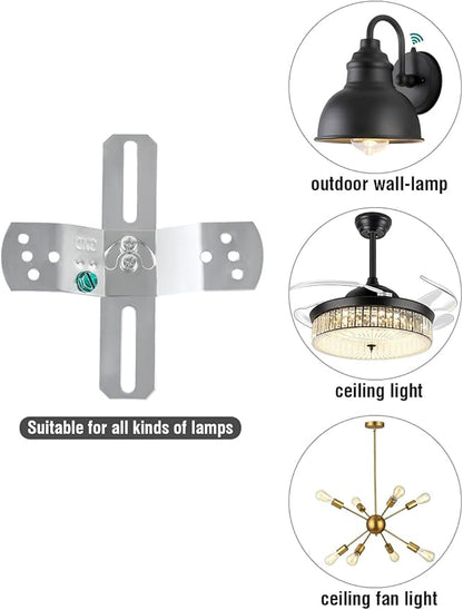 Light Fixture Mounting Bracket,4" Universal Crossbar,Mount Bracket Light Crossbar with Screws and Nuts,Rotatable and Fixed.Used for Pendant Lamps,Wall Lamps and Living Room Lamps,2 Pack.
