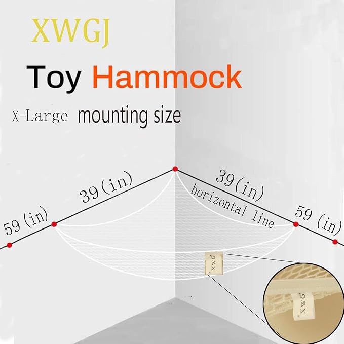 Stuffed Animal Net Or Hammock, Teddy Bear Holder Nets,White Toy Hammock for Stuffed Animals Storage, 2 Pack 75 x59 x59 in super large XWGJ